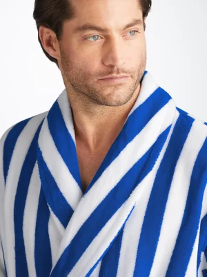 Derek Rose Bathrobes|View All>Bathrobe Blue