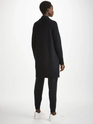 Derek Rose Cashmere Sets|View All>Cardigan And Track Pants Set Navy