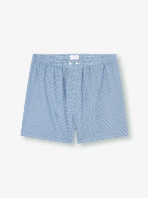 Derek Rose Boxer Shorts|View All>Classic Fit Boxers Navy Blue