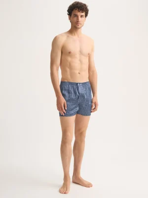 Derek Rose Boxer Shorts|View All>Classic Fit Boxers Navy Blue