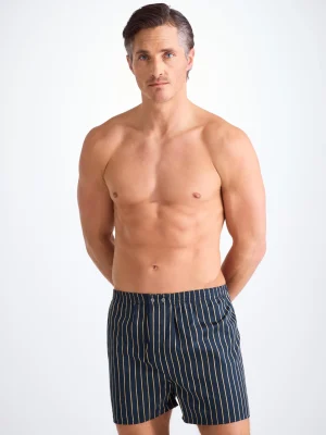 Derek Rose Boxer Shorts|View All>Classic Fit Boxers Navy Blue