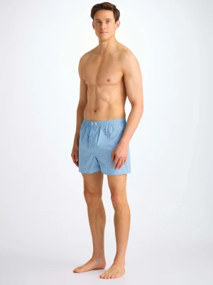 Derek Rose Boxer Shorts|View All>Classic Fit Boxers Light Blue