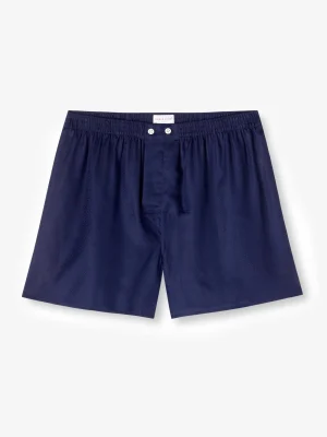 Derek Rose Boxer Shorts|View All>Classic Fit Boxers Navy Blue
