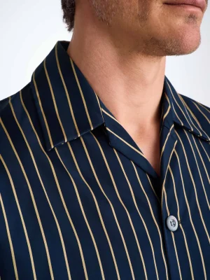 Derek Rose Mid Weather Pyjamas|View All>Classic Fit Pyjamas Navy Blue