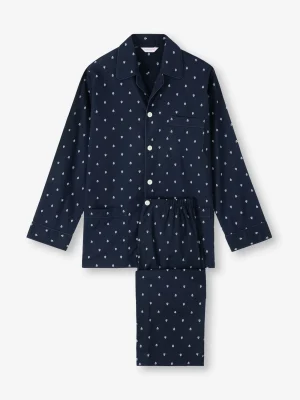 Derek Rose Lightweight Pyjamas|View All>Classic Fit Pyjamas Navy Blue