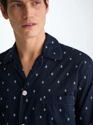 Derek Rose Lightweight Pyjamas|View All>Classic Fit Pyjamas Navy Blue
