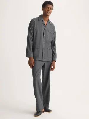 Derek Rose Warm Pyjamas|View All>Classic Fit Pyjamas Charcoal