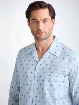 Derek Rose Lightweight Pyjamas|View All>Classic Fit Pyjamas Blue