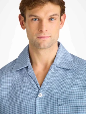 Derek Rose Mid Weather Pyjamas|View All>Classic Fit Pyjamas Navy Blue