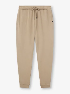Derek Rose Resort Wear|View All>Cuffed Sweatpants Taupe