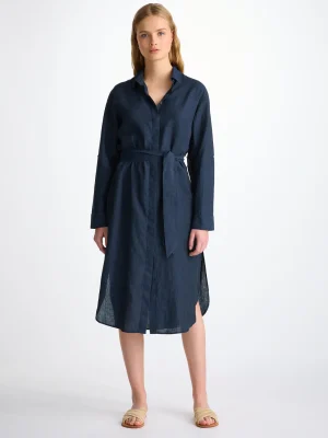 Derek Rose Resort Wear|View All>Dress Navy Blue