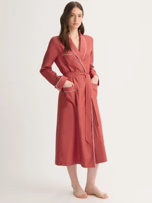 Derek Rose View All|Sleep & Lounge>Dressing Gown Red