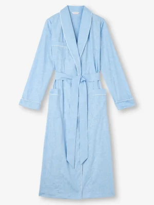 Derek Rose Gowns & Robes|View All>Dressing Gown Light Blue