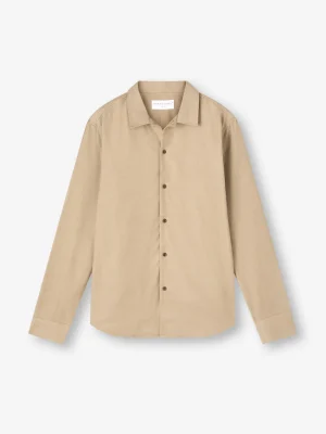 Derek Rose T-Shirt & Tops|View All>Flannel Overshirt Light Stone