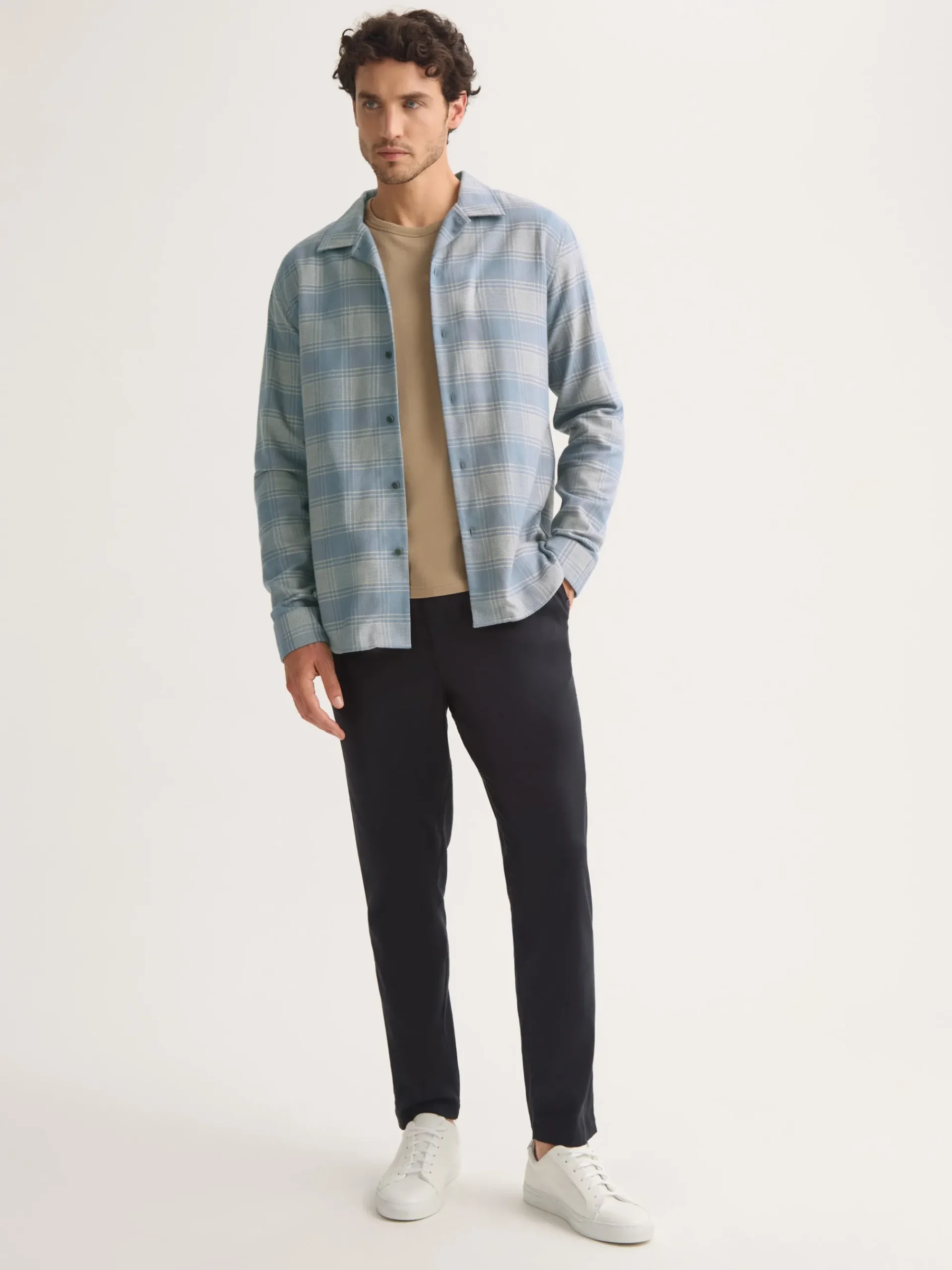 flannel-overshirt-pmgANeOv-2.webp Derek Rose T-Shirt & Tops|View All>Flannel Overshirt Storm Blue & Ecru