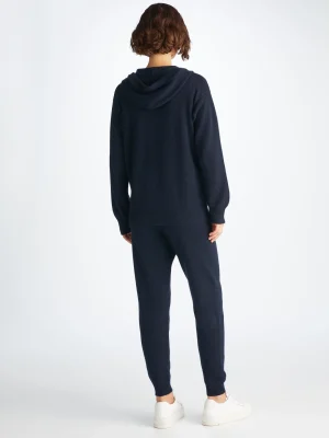 Derek Rose Cashmere Sets|View All>Hoodie And Track Pants Set Navy