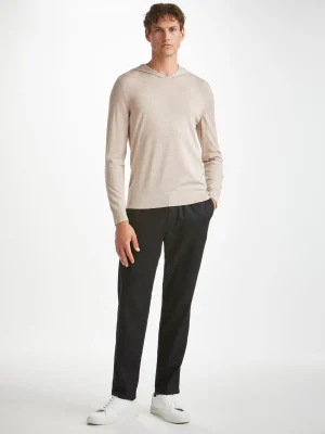 Derek Rose Knitwear|View All>Hoodie Oat