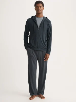 Derek Rose T-Shirt & Tops|View All>Jersey Zip Up Hoodie Anthracite