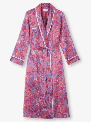 Derek Rose Gowns & Robes|View All>Long Dressing Gown Amethyst
