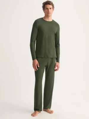 Derek Rose Long Sleeve T-Shirts|View All>Long Sleeve T-Shirt Evergreen