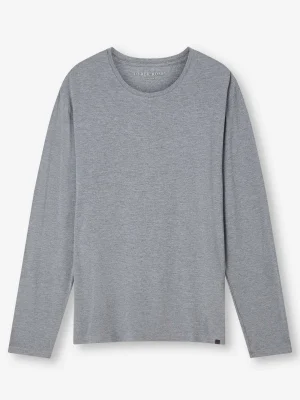 Derek Rose Long Sleeve T-Shirts|View All>Long Sleeve T-Shirt Charcoal