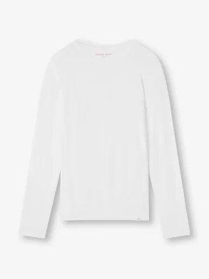 Derek Rose Long Sleeve T-Shirts|View All>Long Sleeve T-Shirt White