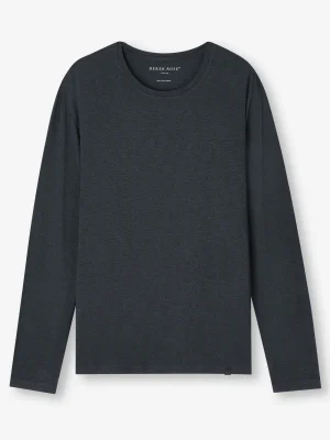 Derek Rose Long Sleeve T-Shirts|View All>Long Sleeve T-Shirt Anthracite