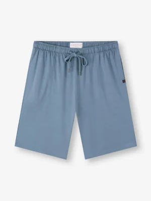 Derek Rose Lounge Trousers & Shorts|View All>Lounge Shorts Storm Blue