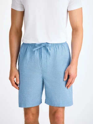 Derek Rose Lounge Trousers & Shorts|View All>Lounge Shorts Light Blue