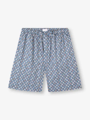 Derek Rose Lounge Trousers & Shorts|View All>Lounge Shorts Blue Multi