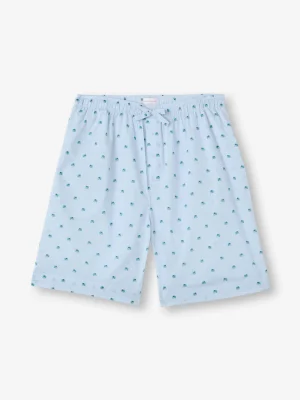 Derek Rose Lounge Trousers & Shorts|View All>Lounge Shorts Light Blue