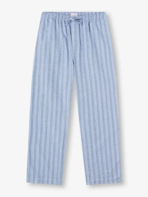 Derek Rose Lounge Trousers & Shorts|View All>Lounge Trousers Blue