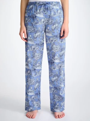 Derek Rose Lounge Trousers & Shorts|View All>Lounge Trousers Mid Blue