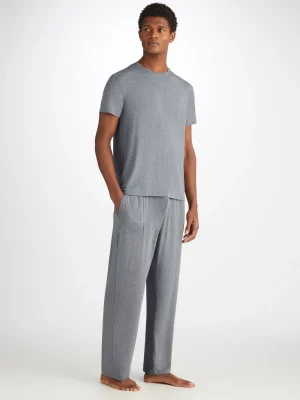 Derek Rose Lounge Trousers & Shorts|View All>Lounge Trousers Charcoal