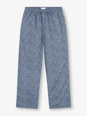 Derek Rose Sleep & Lounge|View All>Lounge Trousers Navy Blue