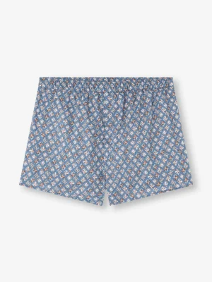 Derek Rose Boxer Shorts|View All>Modern Fit Boxers Blue Multi