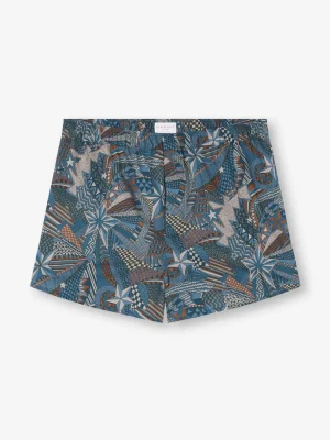 Derek Rose Boxer Shorts|View All>Modern Fit Boxers Blue Multi