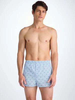 Derek Rose Boxer Shorts|View All>Modern Fit Boxers Light Blue