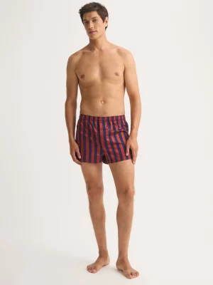 Derek Rose Boxer Shorts|View All>Modern Fit Boxers Navy Blue & Red