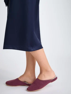 Derek Rose Sleep & Lounge|View All>Mule Slippers Bordeaux