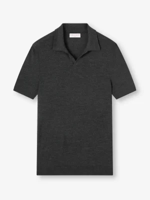 Derek Rose Resort Wear|View All>Polo Shirt Charcoal Grey