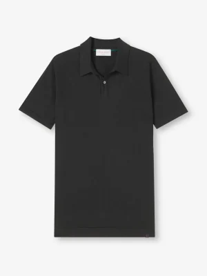 Derek Rose Resort Wear|View All>Polo Shirt Black