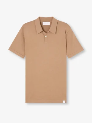 Derek Rose Resort Wear|View All>Polo Shirts Camel