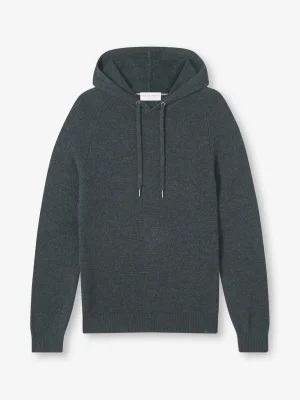 Derek Rose Hoodies|View All>Pullover Hoodie Charcoal