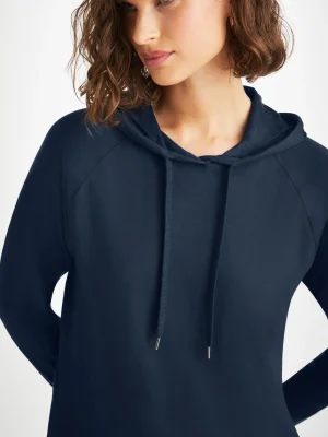 Derek Rose T-Shirts & Tops|View All>Pullover Hoodie Navy Blue