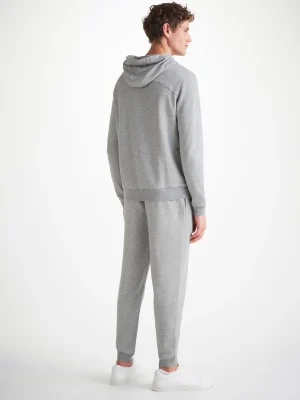 Derek Rose Sets|View All>Pullover Hoodie And Sweatpants Set Silver