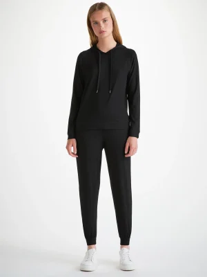 Derek Rose Sets|View All>Pullover Hoodie And Track Pants Set Black