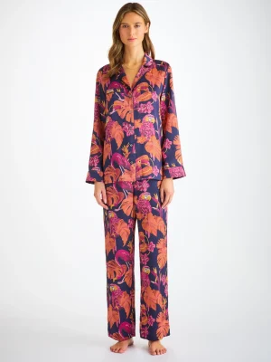 Derek Rose Lightweight Pyjamas|View All>Pyjamas Navy Blue