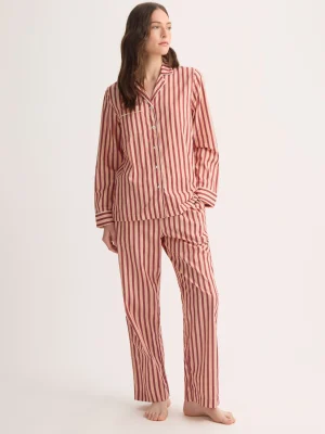 Derek Rose Lightweight Pyjamas|View All>Pyjamas Red & Peach