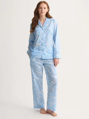 Derek Rose Lightweight Pyjamas|View All>Pyjamas Light Blue & White